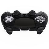 PlayVital Guardian Edition Anti-Slip Ergonomic Silicone Cover Case for ps5 Edge Controller, Soft Rubber Protector Skin for ps5 Edge Wireless Controller with Thumb Grip Caps - Black - EHPFP001