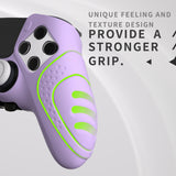 PlayVital Guardian Edition Anti-Slip Ergonomic Silicone Cover Case for ps5 Edge Controller, Soft Rubber Protector Skin for ps5 Edge Wireless Controller with Thumb Grip Caps - Mauve Purple - EHPFP005