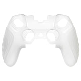 PlayVital Guardian Edition Anti-Slip Ergonomic Silicone Cover Case for ps5 Edge Controller, Soft Rubber Protector Skin for ps5 Edge Wireless Controller with Thumb Grip Caps - Glow in Dark - Green - EHPFP006