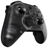 eXtremeRate Clear Black Faceplate Cover, Front Housing Shell Case Replacement Kit for Xbox One Elite Series 2 Controller Model 1797 and Core Model 1797 - Thumbstick Accent Rings Included - ELM508