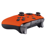 eXtremeRate Orange Soft Touch Grip Faceplate Cover, Front Housing Shell Case Replacement Kit for Xbox One Elite Series 2 Controller Model 1797 and Core Model 1797 - Thumbstick Accent Rings Included - ELP304