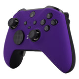 eXtremeRate Purple Soft Touch Grip Faceplate Cover, Front Housing Shell Case Replacement Kit for Xbox One Elite Series 2 Controller Model 1797 and Core Model 1797 - Thumbstick Accent Rings Included - ELP307