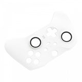 eXtremeRate White Grip Faceplate Cover, Front Housing Shell Case Replacement Kit for Xbox One Elite Series 2 Controller Model 1797 - Thumbstick Accent Rings Included - ELP308