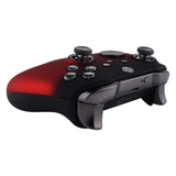 eXtremeRate Shadow Scarlet Red Soft Touch Grip Faceplate Cover, Front Housing Shell Case Replacement Kit for Xbox One Elite Series 2 Controller Model 1797 and Core Model 1797 - Thumbstick Accent Rings Included - ELP319