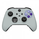 eXtremeRate Classic SNES Style Faceplate Cover, Soft Touch Front Housing Shell Case Replacement Kit for Xbox One Elite Series 2 Controller Model 1797 and Core Model 1797 - Thumbstick Accent Rings Included - ELT138