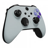 eXtremeRate Classic SNES Style Faceplate Cover, Soft Touch Front Housing Shell Case Replacement Kit for Xbox One Elite Series 2 Controller Model 1797 and Core Model 1797 - Thumbstick Accent Rings Included - ELT138