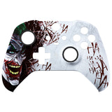 eXtremeRate Clown HAHAHA Style Faceplate Cover, Soft Touch Front Housing Shell Case Replacement Kit for Xbox One Elite Series 2 Controller Model 1797 - Thumbstick Accent Rings Included - ELT140
