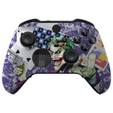 eXtremeRate Clown Cards Style Faceplate Cover, Soft Touch Front Housing Shell Case Replacement Kit for Xbox One Elite Series 2 Controller Model 1797 - Thumbstick Accent Rings Included - ELT141