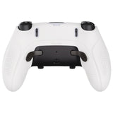 PlayVital Ninja Edition Anti-Slip Half-Covered Silicone Cover Skin for ps5 Edge Controller, Ergonomic Protector Soft Rubber Case for ps5 Edge Wireless Controller with Thumb Grip Caps - White - EYPFP002