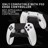 PlayVital Ninja Edition Anti-Slip Half-Covered Silicone Cover Skin for ps5 Edge Controller, Ergonomic Protector Soft Rubber Case for ps5 Edge Wireless Controller with Thumb Grip Caps - Glow in Dark - Green - EYPFP006