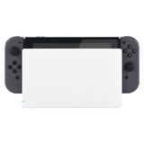 eXtremeRate White Custom Faceplate for Nintendo Switch Charging Dock, Soft Touch Grip DIY Replacement Housing Shell for Nintendo Switch Dock - Dock NOT Included - FDP304