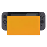 eXtremeRate Caution Yellow Custom Faceplate for Nintendo Switch Charging Dock, Soft Touch Grip DIY Replacement Housing Shell for Nintendo Switch Dock - Dock NOT Included - FDP305