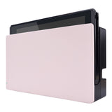 eXtremeRate Cherry Blossoms Pink Custom Faceplate for Nintendo Switch Charging Dock, Soft Touch Grip DIY Replacement Housing Shell for Nintendo Switch Dock - Dock NOT Included - FDP306