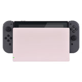 eXtremeRate Cherry Blossoms Pink Custom Faceplate for Nintendo Switch Charging Dock, Soft Touch Grip DIY Replacement Housing Shell for Nintendo Switch Dock - Dock NOT Included - FDP306