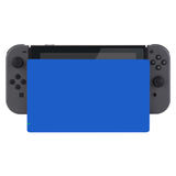 eXtremeRate Blue Custom Faceplate for NS Switch Charging Dock, Soft Touch Grip DIY Replacement Housing Shell for NS Switch Dock - FDP312