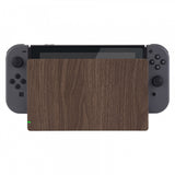eXtremeRate Custom Soft Touch Grip Faceplate for Nintendo Switch Dock, Wood Grain Patterned DIY Replacement Housing Shell for Nintendo Switch Dock - Dock NOT Included - FDS201
