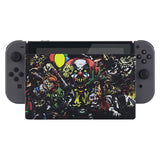 eXtremeRate Custom Soft Touch Grip Faceplate for Nintendo Switch Dock, Scary Party Patterned DIY Replacement Housing Shell for Nintendo Switch Dock - Dock NOT Included - FDT103