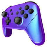eXtremeRate Chameleon Purple Blue Faceplate Backplate Handles Cover, Octagonal Gated Sticks Design DIY Replacement Grip Housing Shell for NS Switch Pro Controller - Controller NOT Included - FRE607