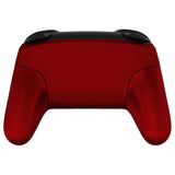 eXtremeRate Scarlet Red Faceplate Backplate Handles Cover, Octagonal Gated Sticks Design DIY Replacement Grip Housing Shell for NS Switch Pro Controller - Controller NOT Included - FRE609