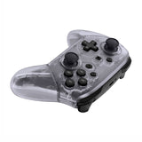 eXtremeRate Clear Octagonal Gated Sticks Faceplate Backplate Handles, DIY Replacement Grip Housing Shell Cover for NS Switch Pro Controller - Controller NOT Included - FRE614