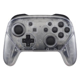 eXtremeRate Transparent Clear Faceplate Backplate Handles for Nintendo Switch Pro Controller, DIY Replacement Grip Housing Shell Cover for Nintendo Switch Pro - Controller NOT Included - FRM501
