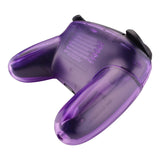 eXtremeRate Clear Atomic Purple Faceplate Backplate Handles for Nintendo Switch Pro Controller - Controller NOT Included - FRM505