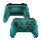 eXtremeRate Emerald Green Faceplate Backplate Handles for Nintendo Switch Pro Controller, DIY Replacement Grip Housing Shell Cover for Nintendo Switch Pro - Controller NOT Included - FRM508