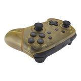 eXtremeRate Amber Yellow Faceplate Backplate Handles for Nintendo Switch Pro Controller, DIY Replacement Grip Housing Shell Cover for Nintendo Switch Pro - Controller NOT Included - FRM509