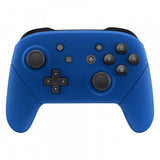 eXtremeRate Blue Faceplate Backplate Handles for Nintendo Switch Pro Controller, Soft Touch DIY Replacement Grip Housing Shell Cover for Nintendo Switch Pro - Controller NOT Included - FRP304