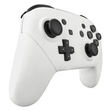 eXtremeRate White Faceplate Backplate Handles for Nintendo Switch Pro Controller, DIY Replacement Grip Housing Shell Cover for Nintendo Switch Pro - Controller NOT Included - FRP306