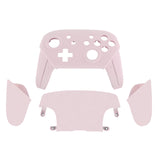 eXtremeRate Cherry Blossoms Pink Faceplate Backplate Handles for Nintendo Switch Pro Controller, Soft Touch DIY Replacement Grip Housing Shell Cover for Nintendo Switch Pro - Controller NOT Included - FRP307