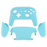 eXtremeRate Heaven Blue Faceplate Backplate Handles for Nintendo Switch Pro Controller, DIY Replacement Grip Housing Shell Cover for Nintendo Switch Pro - Controller NOT Included - FRP308
