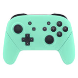 eXtremeRate Mint Green Faceplate Backplate Handles for Nintendo Switch Pro Controller, DIY Replacement Grip Housing Shell Cover for Nintendo Switch Pro - Controller NOT Included - FRP309