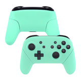 eXtremeRate Mint Green Faceplate Backplate Handles for Nintendo Switch Pro Controller, DIY Replacement Grip Housing Shell Cover for Nintendo Switch Pro - Controller NOT Included - FRP309