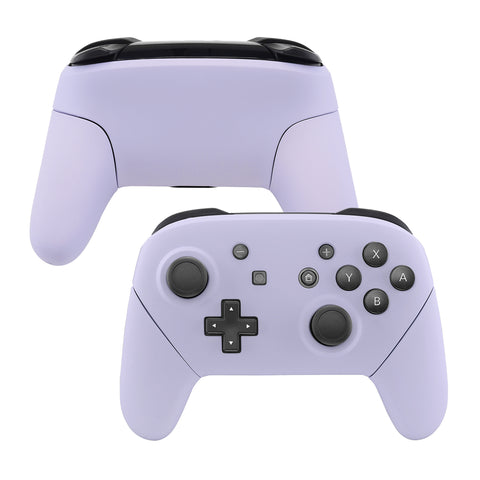 eXtremeRate Light Violet Faceplate Backplate Handles for Nintendo Switch Pro Controller, DIY Replacement Grip Housing Shell Cover for Nintendo Switch Pro - Controller NOT Included - FRP310