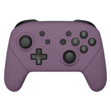 eXtremeRate Dark Grayish Violet Faceplate Backplate Handles for NS Switch Pro Controller, Soft Touch DIY Replacement Grip Housing Shell Cover for NS Switch Pro - Controller NOT Included - FRP328