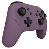 eXtremeRate Dark Grayish Violet Faceplate Backplate Handles for NS Switch Pro Controller, Soft Touch DIY Replacement Grip Housing Shell Cover for NS Switch Pro - Controller NOT Included - FRP328