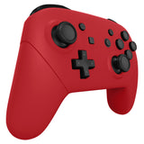 eXtremeRate Passion Red Faceplate Backplate Handles for NS Switch Pro Controller, Soft Touch DIY Replacement Grip Housing Shell Cover for NS Switch Pro - Controller NOT Included - FRP332