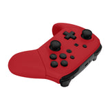 eXtremeRate Passion Red Faceplate Backplate Handles for NS Switch Pro Controller, Soft Touch DIY Replacement Grip Housing Shell Cover for NS Switch Pro - Controller NOT Included - FRP332