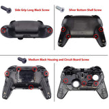 eXtremeRate Passion Red Faceplate Backplate Handles for NS Switch Pro Controller, Soft Touch DIY Replacement Grip Housing Shell Cover for NS Switch Pro - Controller NOT Included - FRP332