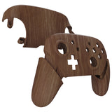 eXtremeRate Wood Grain Faceplate Backplate Handles for Nintendo Switch Pro Controller, Soft Touch Grip Replacement Housing Shell Cover Buttons for Nintendo Switch Pro - Controller NOT Included - FRS201