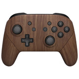 eXtremeRate Wood Grain Faceplate Backplate Handles for Nintendo Switch Pro Controller, Soft Touch Grip Replacement Housing Shell Cover Buttons for Nintendo Switch Pro - Controller NOT Included - FRS201