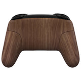 eXtremeRate Wood Grain Faceplate Backplate Handles for Nintendo Switch Pro Controller, Soft Touch Grip Replacement Housing Shell Cover Buttons for Nintendo Switch Pro - Controller NOT Included - FRS201