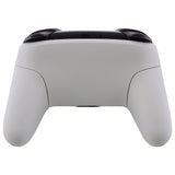 eXtremeRate Soft Touch Faceplate Backplate Handles for Switch Pro Controller, Classic SNES Style Replacement Shell Case with Purple D-pad ABXY Buttons for Nintendo Switch Pro - Controller NOT Included - FRT102
