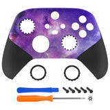 eXtremeRate Nebula Galaxy ASR Version Performance Rubberized Grip Front Housing Shell  with Accent Rings for Xbox Series X/S Controller - FX3C1003
