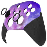 eXtremeRate Nebula Galaxy ASR Version Performance Rubberized Grip Front Housing Shell  with Accent Rings for Xbox Series X/S Controller - FX3C1003