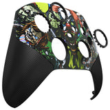 eXtremeRate Scary Party ASR Version Performance Rubberized Grip Front Housing Shell  with Accent Rings for Xbox Series X/S Controller - FX3C1005