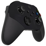 eXtremeRate Black ASR Version Performance Rubberized Grip Front Housing Shell  with Accent Rings for Xbox Series X/S Controller - FX3C3001