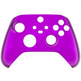 eXtremeRate Replacement Front Housing Shell for Xbox Series X Controller, Chrome Purple Custom Cover Faceplate for Xbox Series S Controller - Controller NOT Included - FX3D405