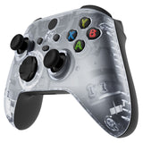 eXtremeRate Replacement Front Housing Shell for Xbox Series X Controller, Transparent Clear Custom Cover Faceplate for Xbox Series S Controller - Controller NOT Included - FX3M501